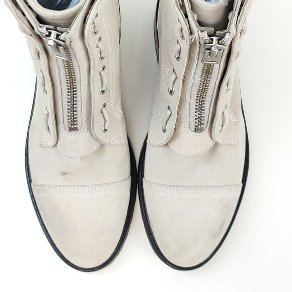 All Saints Ariel Boots Zip Up Suede Leather Combat Boots NWOB - Picture 12 of 13